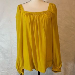 A New Day Summer Wheat Blouse with Bubble Sleeves